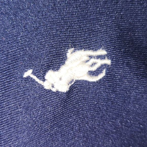 POLO Ralph Lauren Navy Blue T Shirt with White RL logo.  Size M/L Unisex - Picture 4 of 4